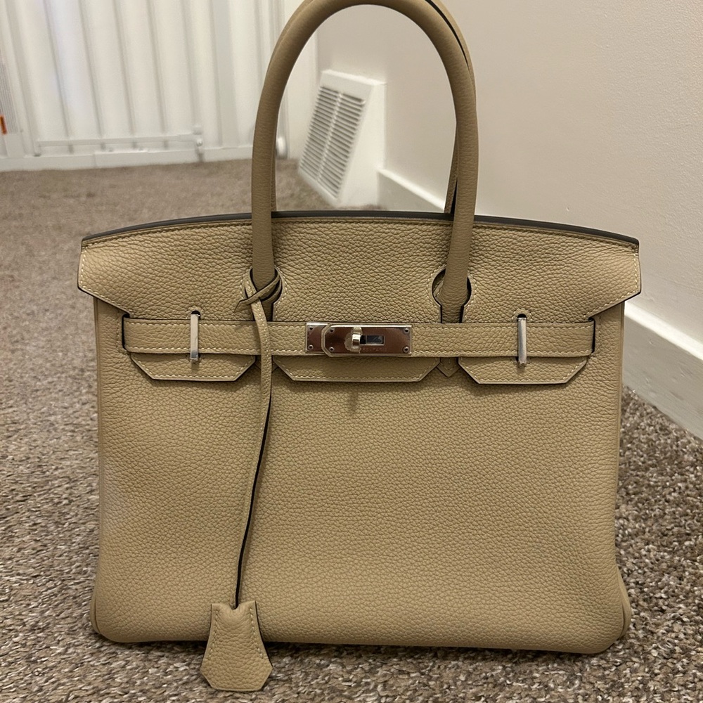 SOLD Authentic Hermes Trench Birkin 30 Togo Leather with Palladium Hardware